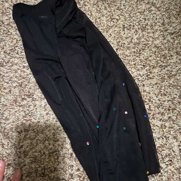Calzedonia Tulle Tights with Back Line and Multicolor Rhinestones - Picture 2 of 5